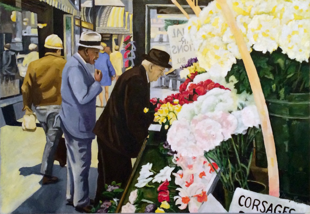 Flower Stop, oil on canvas, 20 x 30 inches