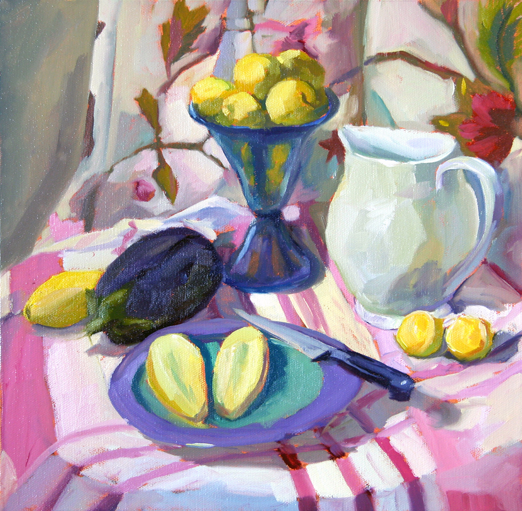 Summer Squash, 2014, oil on canvas, 12 x 12 inches, private collection