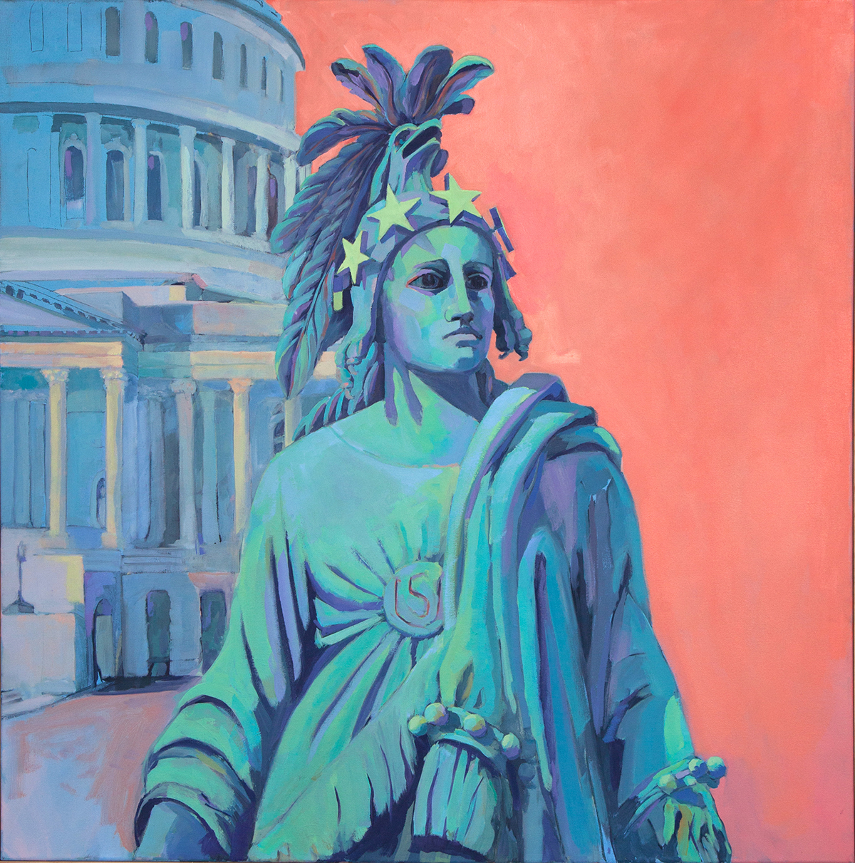 Freedom, oil on canvas, 2017, 36 x 36 inches