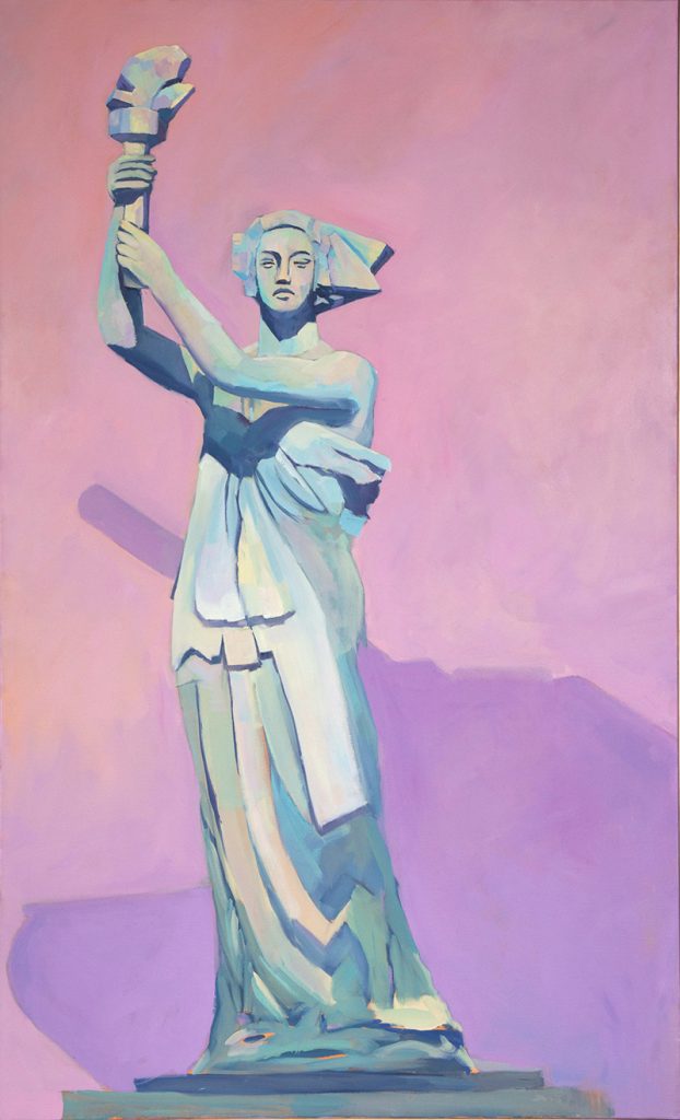 Goddess of Democracy, 2017,  oil on canvas, 60 x 36 inches, private collection